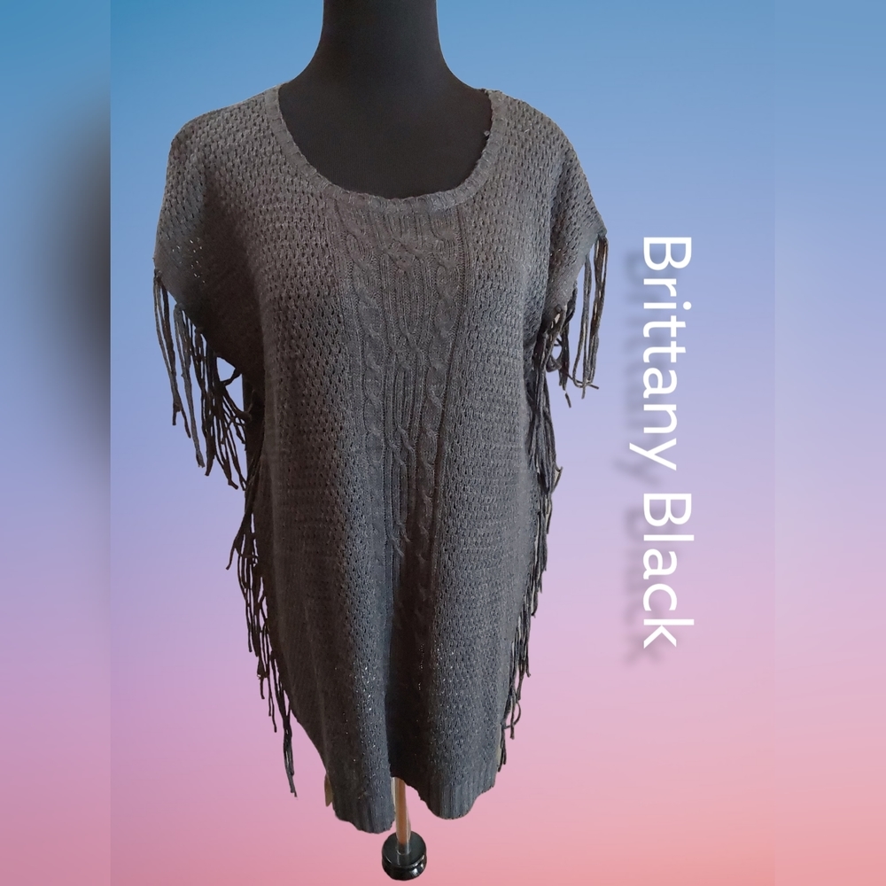 Dark grey womens pullover vest sweater size large